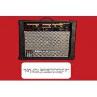 CAIXA AMPLIFICADA UZ-06 C/ USB/AUX.MICROF. (15W RMS KG10)